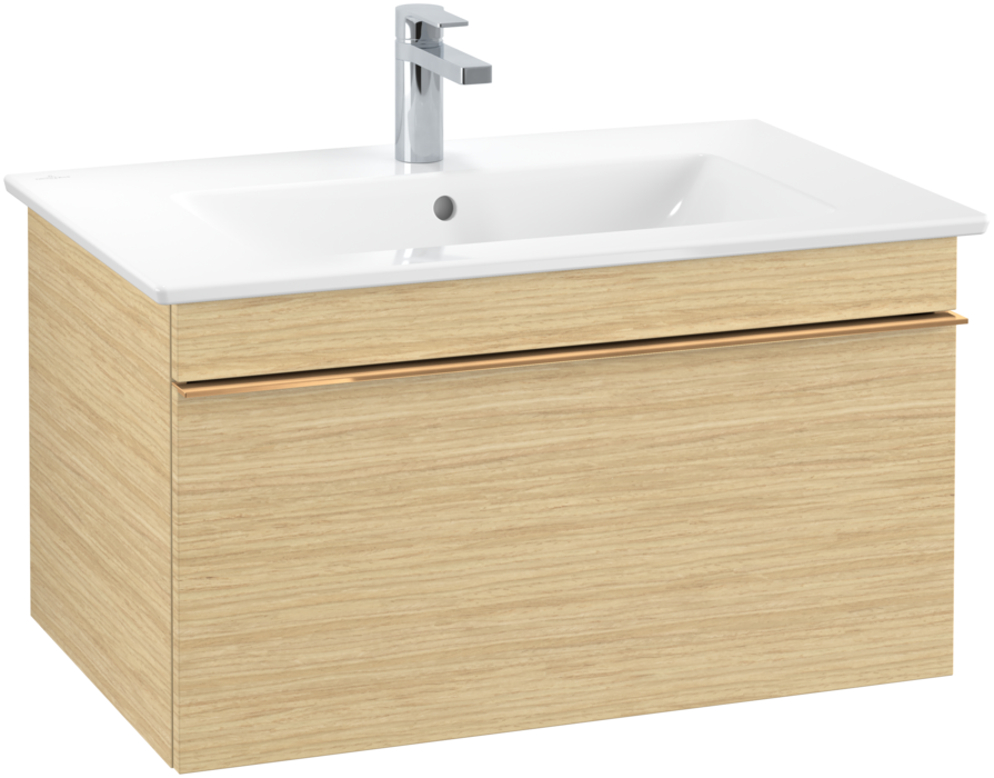 Тумба под раковину Villeroy & Boch Venticello 75,3х50,2 см ДСП северный дуб/ручка медь A93405VJ