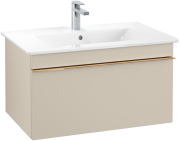 Тумба под раковину Villeroy & Boch Venticello 75,3х50,2 см ДСП мягкий серый/ручка медь A93405VK