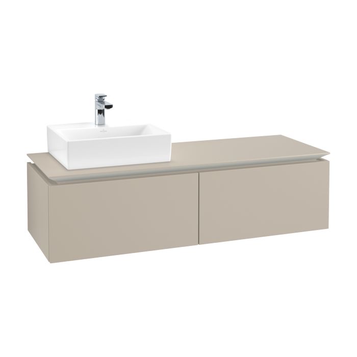 Тумба под раковину Villeroy & Boch Legato 140х38 см ДСП нежно-серый B61300VK