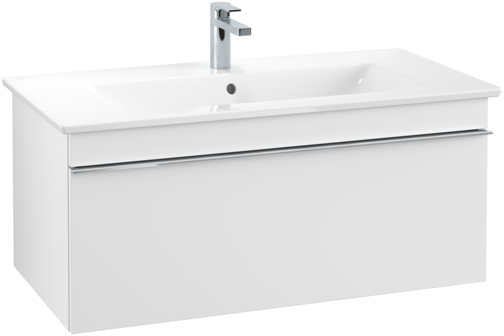 Тумба под раковину Villeroy & Boch Venticello 95,3х50,2 см ДСП/МДФ белый матовый/ручка хром A93501MS