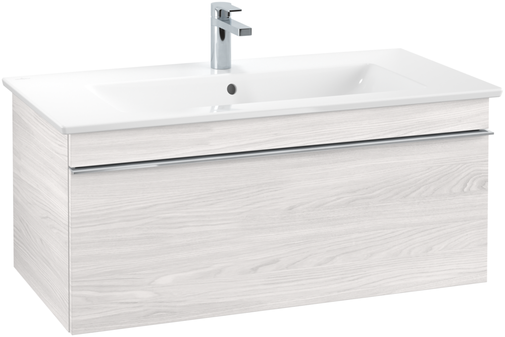 Тумба под раковину Villeroy & Boch Venticello 95,3х50,2 см ДСП/МДФ белое дерево/ручка хром A93501E8