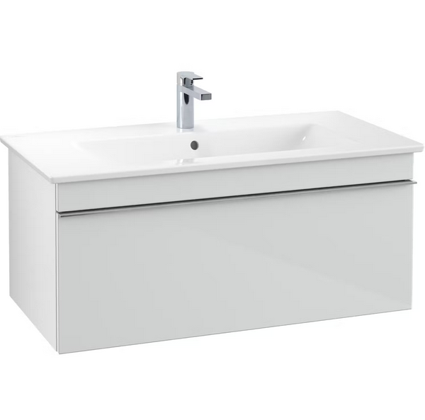Тумба под раковину Villeroy & Boch Venticello 95,3х50,2 МДФ стекло глянцевое белое/ручка хром A93501RE
