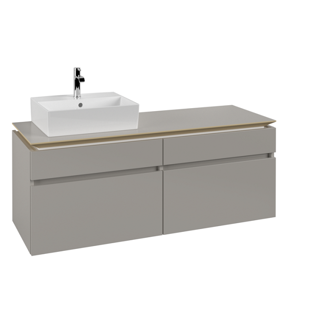 Тумба под раковину Villeroy & Boch Legato 140х55 см ДСП нежно-серый B61400VK