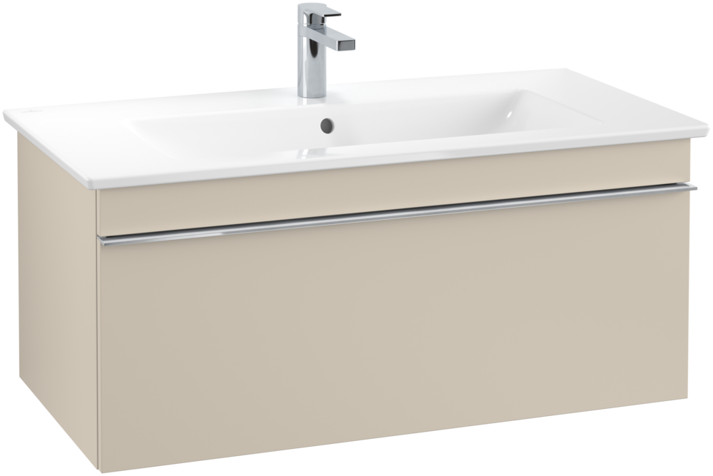 Тумба под раковину Villeroy & Boch Venticello 95,3х50,2 см ДСП мягкий серый/ручка хром A93501VK