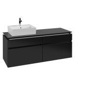 Тумба під раковину Villeroy&Boch Legato 140х55 см МДФ/ДСП чорний матовий лак B61400PD