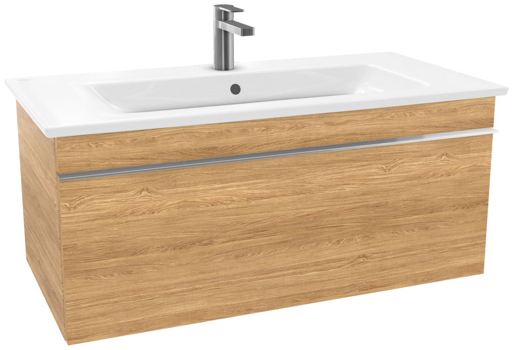 Тумба під раковину Villeroy & Boch Venticello 95,3х50,2 см ДСП дуб канзас/ручка хром A93501RH