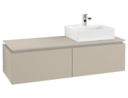 Тумба під раковину Villeroy & Boch Legato 140х38 см ДСП ніжно-сірий B61500VK
