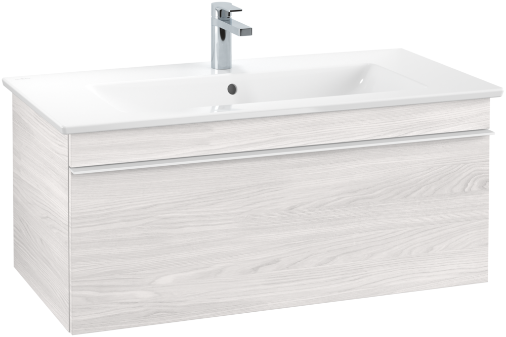 умба під раковину Villeroy & Boch Venticello 95,3х50,2 см ДСП/МДФ біле дерево/ручка алюміній білий A93502E8