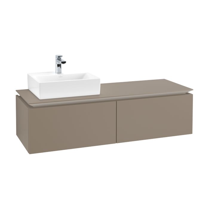 Тумба под раковину Villeroy & Boch Legato 140х38 см ДСП трюфель серый B61300VG