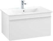Тумба под раковину Villeroy & Boch Venticello 75,3х50,2 см ДСП/МДФ белый матовый/ручка алюминий белый A93402MS