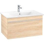 Тумба под раковину Villeroy & Boch Venticello 75,3х50,2 см ДСП вяз печатный/ручка алюминий белый A93402PN