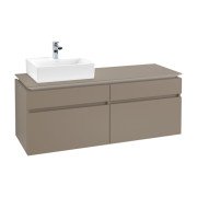 Тумба под раковину Villeroy & Boch Legato 140х55 см ДСП трюфель серый B61400VG