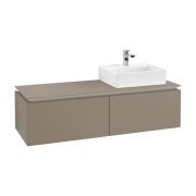 Тумба під раковину Villeroy & Boch Legato 140х38 см ДСП сірий трюфель B61500VG