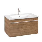 Тумба под раковину Villeroy & Boch Venticello 75,3х50,2 см ДСП дуб канзас/ручка алюминий белый A93402RH