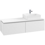 Тумба під раковину Villeroy & Boch Legato 140х38 см ДСП білий матовий B61500MS