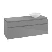 Тумба під раковину Villeroy & Boch Legato 140х55 см МДФ/ДСП глянсовий сірий B61600FP