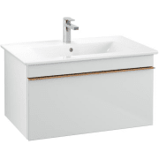 Тумба під раковину Villeroy & Boch Venticello 75,3х50,2 МДФ скло глянсове біле/ручка мідь A93405RE