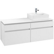 Тумба під раковину Villeroy & Boch Legato 140х55 см ДСП білий матовий B61600MS