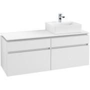 Тумба під раковину Villeroy & Boch Legato 140х55 см ДСП білий матовий B61600MS
