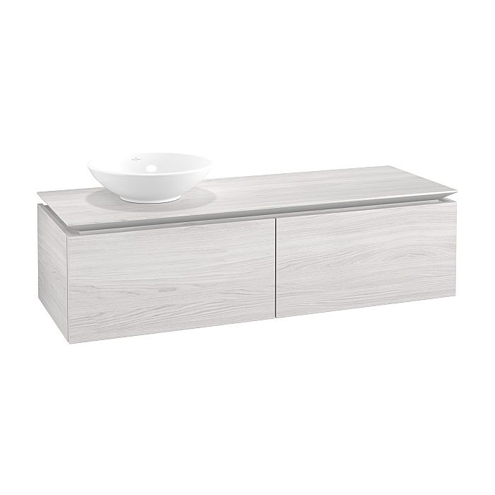 Тумба під раковину Villeroy & Boch Legato 140х38 см ДСП біле дерево B61300E8