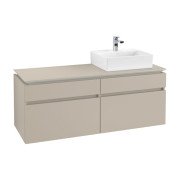 Тумба під раковину Villeroy & Boch Legato 140х55 см ДСП ніжно-сірий B61600VK