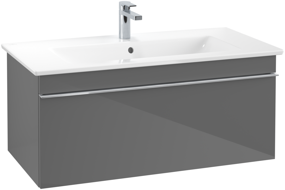 Тумба під раковину Villeroy & Boch Venticello 95,3х50,2 см МДФ глянсовий сірий/ручка хром A93501FP