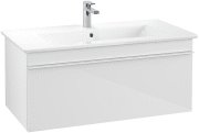 Тумба под раковину Villeroy & Boch Venticello 95,3х50,2 см МДФ глянцевый белый/ручка алюминий белый A93502DH