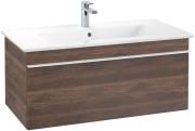 Тумба під раковину Villeroy & Boch Venticello 95,3х50,2 см ДСП дуб аризона/ручка алюміній білий A93502VH