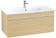 Тумба під раковину Villeroy & Boch Venticello 95,3х50,2 см ДСП північний дуб/ручка алюміній білий A93502VJ