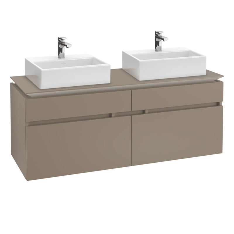 Тумба под раковину Villeroy & Boch Legato 140х55 см ДСП трюфель серый B66900VG