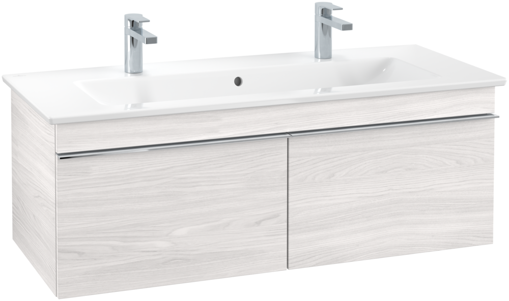Тумба під раковину Villeroy & Boch Venticello 115,3х50,2 см ДСП/МДФ біле дерево/ручка хром A93801E8