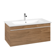 Тумба под раковину Villeroy & Boch Venticello 95,3х50,2 см ДСП дуб канзас/ручка алюминий белый A93502RH