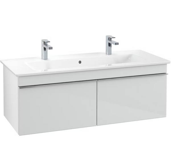 Тумба під раковину Villeroy & Boch Venticello 115,3х50,2 МДФ скло глянсове біле/ручка хром A93801RE
