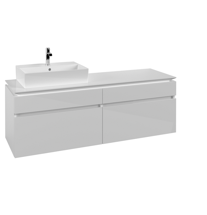 Тумба під раковину Villeroy & Boch Legato 160х55 см МДФ/ДСП білий глянсовий B67300DH