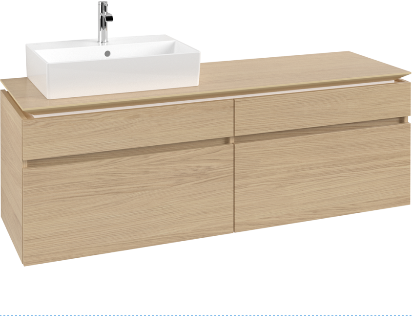 Тумба під раковину Villeroy&Boch Legato 160х55 см ДСП північний дуб B67300VJ