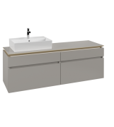 Тумба під раковину Villeroy & Boch Legato 160х55 см ДСП ніжно-сірий B67300VK