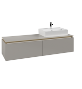 Тумба під раковину Villeroy & Boch Legato 160х38 см ДСП ніжно-сірий B67400VK