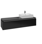 Тумба под раковину Villeroy & Boch Legato 160х38 см МДФ/ДСП черный матовый лак B67400PD