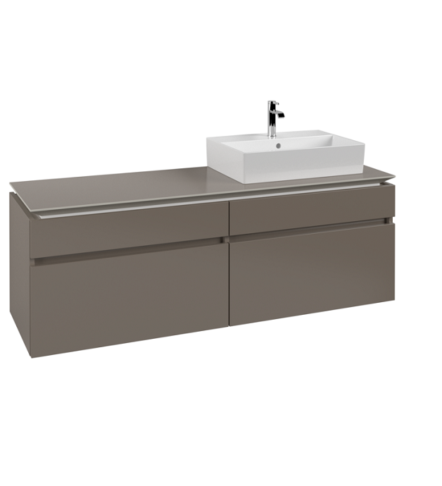 Тумба под раковину Villeroy & Boch Legato 160х55 см ДСП трюфель серый B67500VG