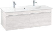 Тумба під раковину Villeroy & Boch Venticello 115,3х50,2 см ДСП/МДФ біле дерево/ручка алюміній білий A93802E8