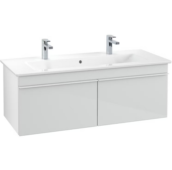 Тумба під раковину Villeroy & Boch Venticello 115,3х50,2 МДФ скло глянсове біле/ручка алюміній білий A93802RE