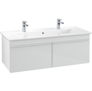 Тумба под раковину Villeroy & Boch Venticello 115,3х50,2 МДФ стекло глянцевое белое/ручка алюминий белый A93802RE