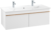 Тумба под раковину Villeroy & Boch Venticello 115,3х50,2 см ДСП/МДФ белый матовый/ручка медь A93805MS