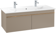 Тумба под раковину Villeroy & Boch Venticello 115,3х50,2 см ДСП трюфель серый/ручка медь A93805VG