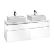 Тумба під раковину Villeroy & Boch Legato 140х55 см МДФ/ДСП білий глянсовий B66900DH