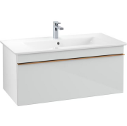 Тумба під раковину Villeroy & Boch Venticello 95,3х50,2 МДФ скло глянсове біле/ручка мідь A93505RE
