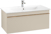 Тумба под раковину Villeroy & Boch Venticello 95,3х50,2 см ДСП мягкий серый/ручка медь A93505VK