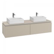 Тумба під раковину Villeroy & Boch Legato 160х38 см ДСП ніжно-сірий B67600VK