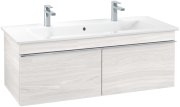 Тумба під раковину Villeroy & Boch Venticello 115,3х50,2 см ДСП/МДФ біле дерево/ручка хром A93801E8