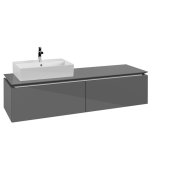 Тумба під раковину Villeroy & Boch Legato 160х38 см МДФ/ДСП глянсовий сірий B67200FP